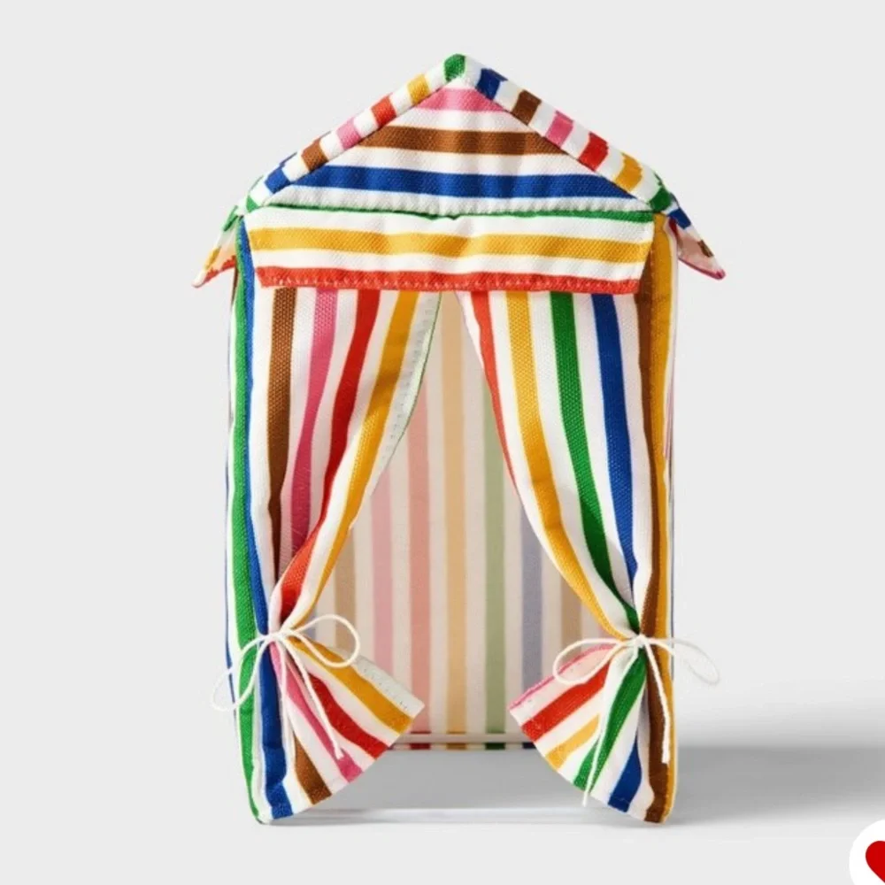 Target Featherly Friends Rainbow Striped Fabric Cabana Tent PRIDE Poolside